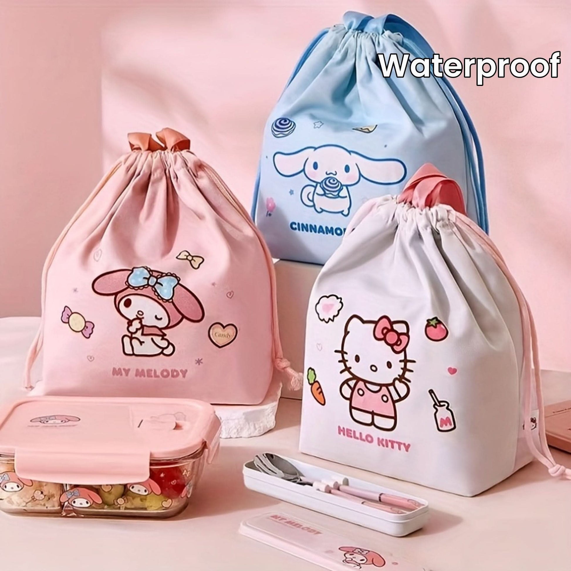 Hello Kitty Waterproof Lunch Bag for Kids