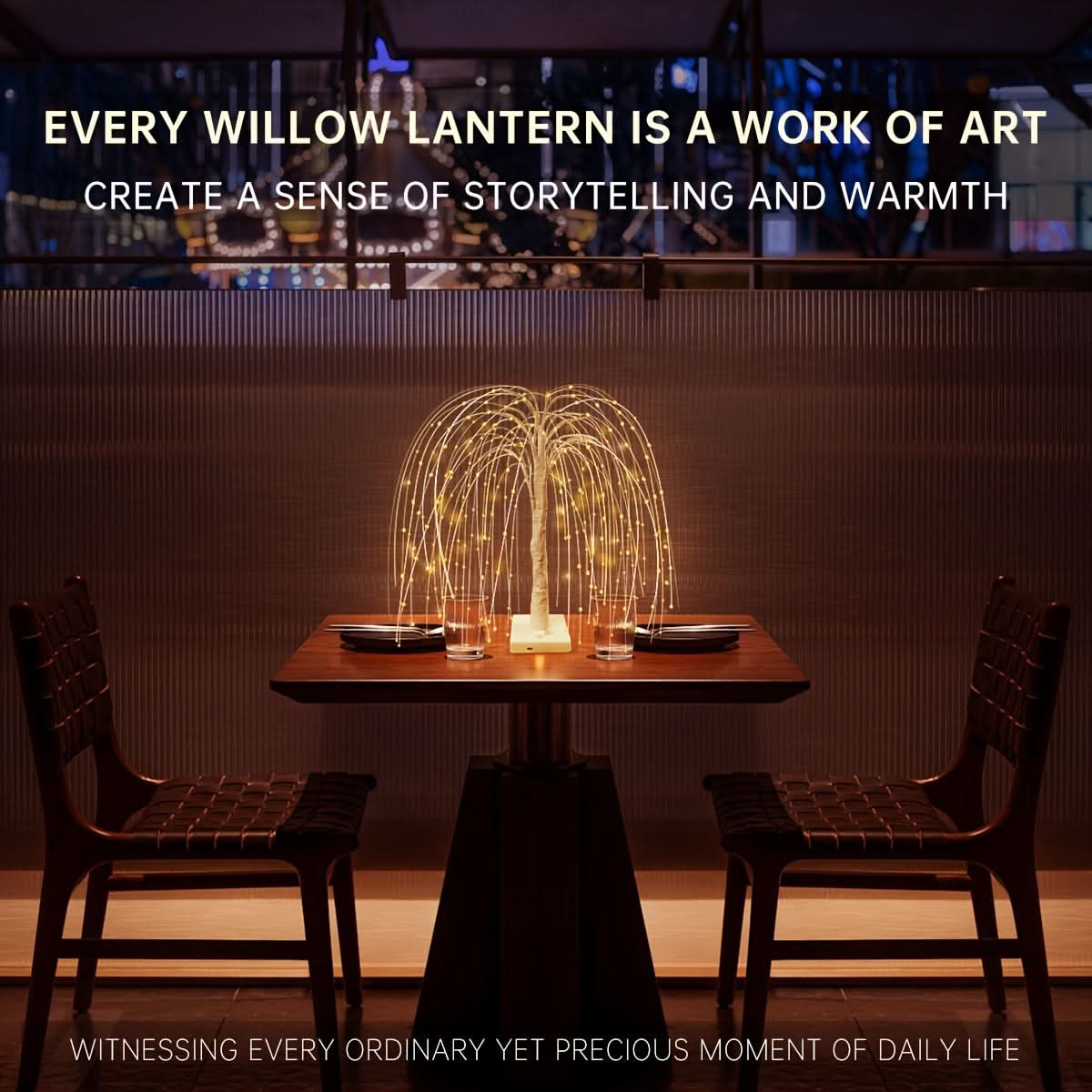 Willow Tree LED Night Light – 8 Modes, USB Powered, Touch Control