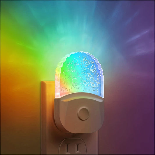 2-Pack LED Night Lights with 8-Color Changing RGB
