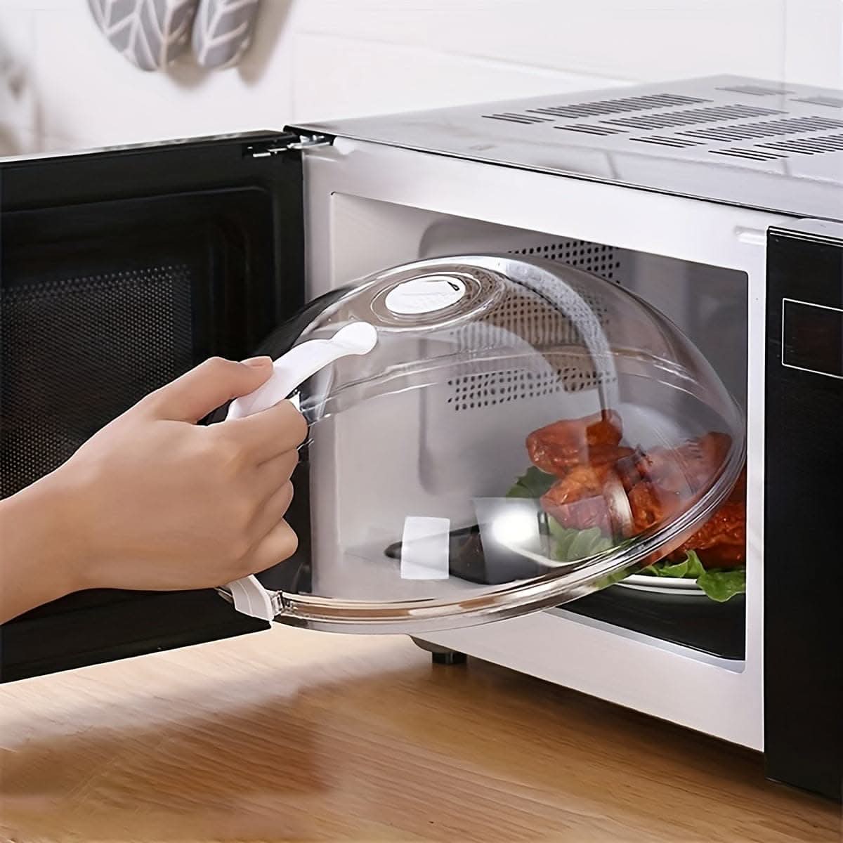 Microwave Oven Splash Proof Cover - Clear Transparent Food Protector