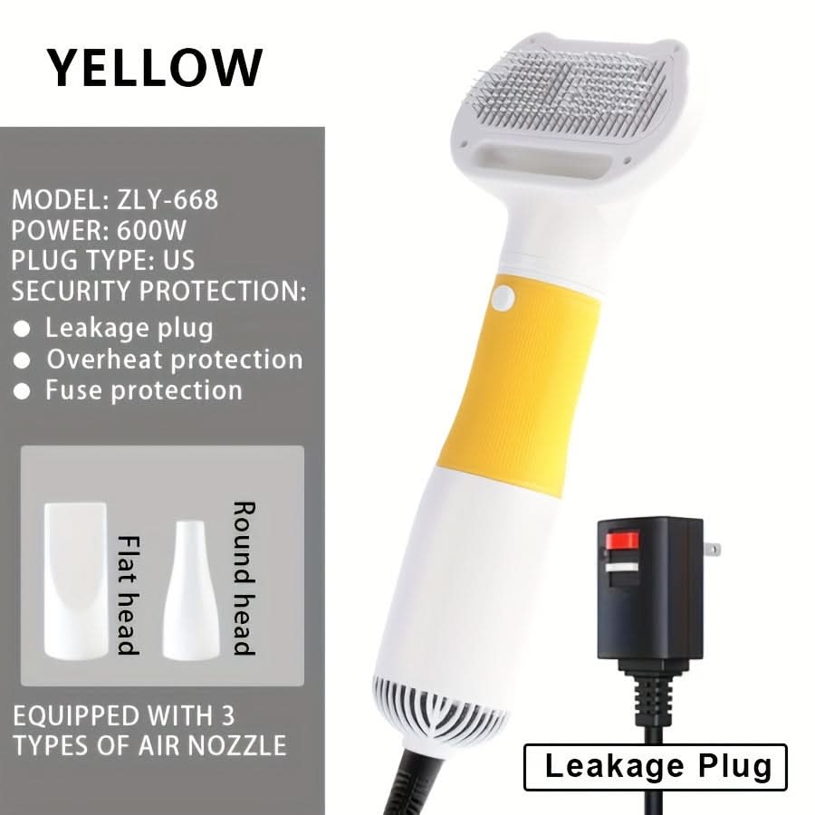 Quiet Pet Grooming Dryer with Brush