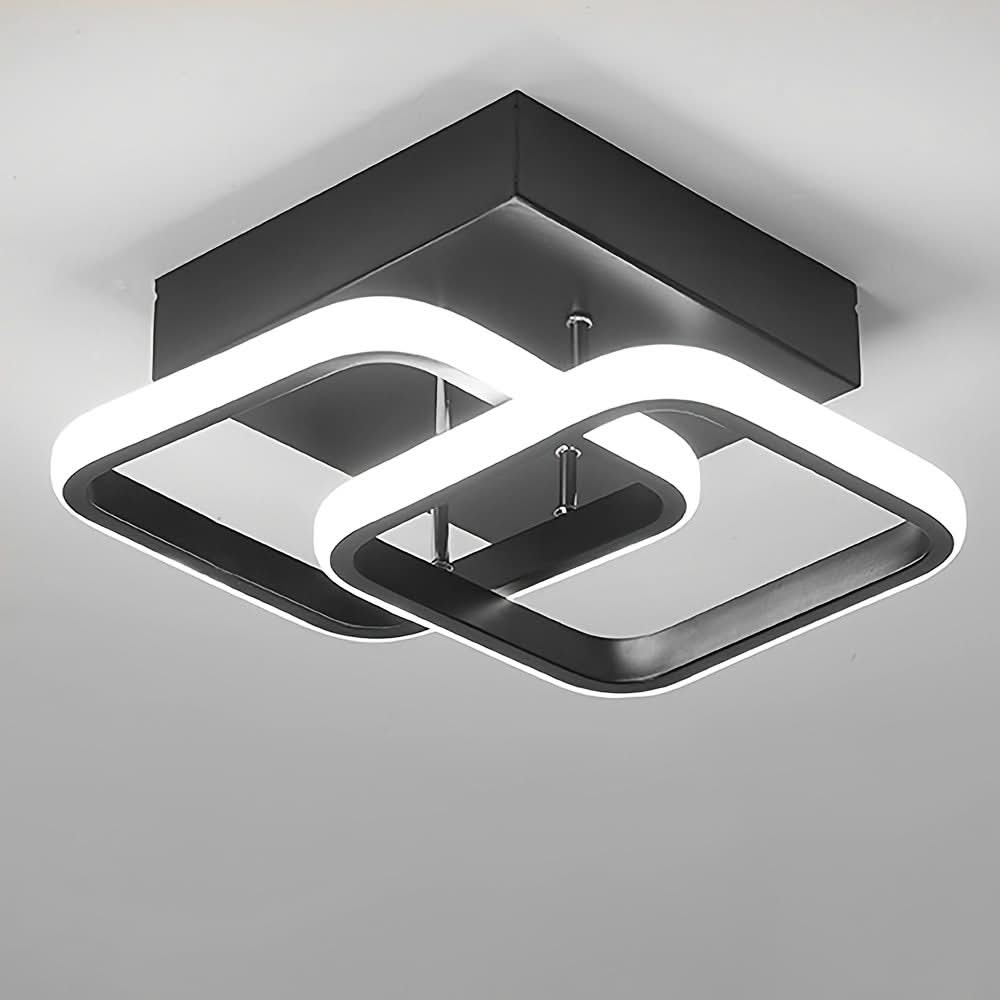 Modern Square LED Ceiling Light – Dual-Sided Tri-Color Light