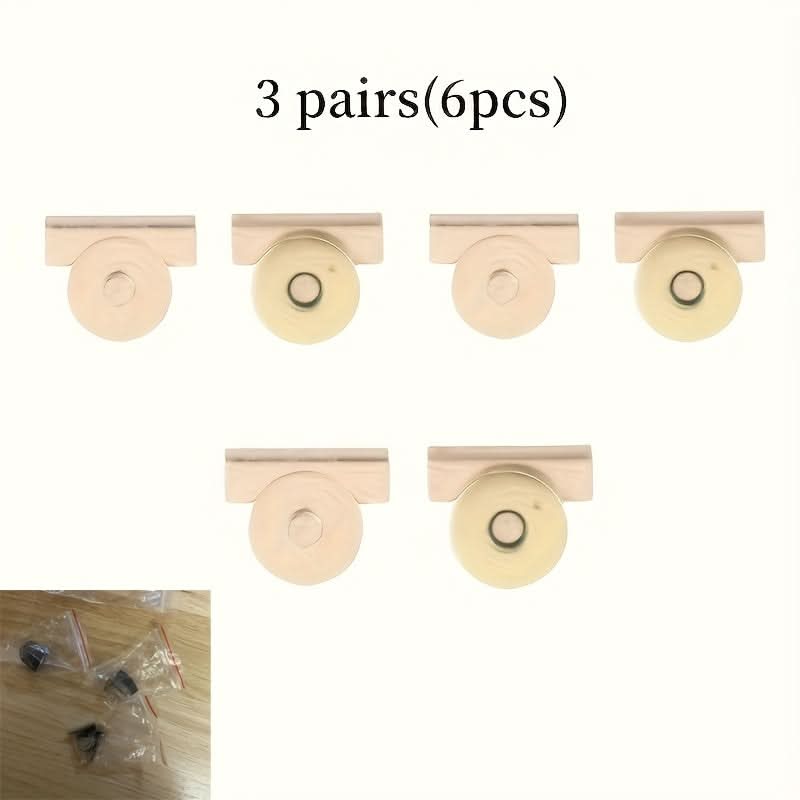 6pc Magnetic Bag Clasps,  DIY Purse Closures for Handbags