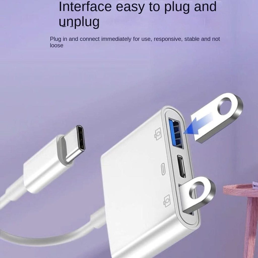 Type-C to Dual USB-A Adapter with PD