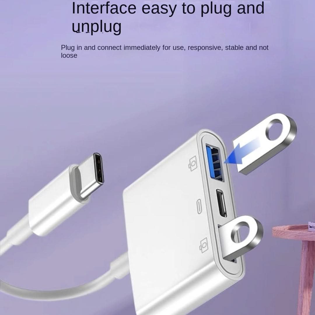 Type-C to Dual USB-A Adapter with PD