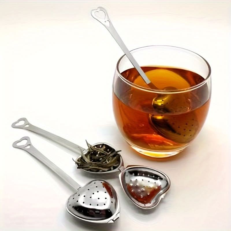 Heart-Shaped Stainless Steel Tea Strainer