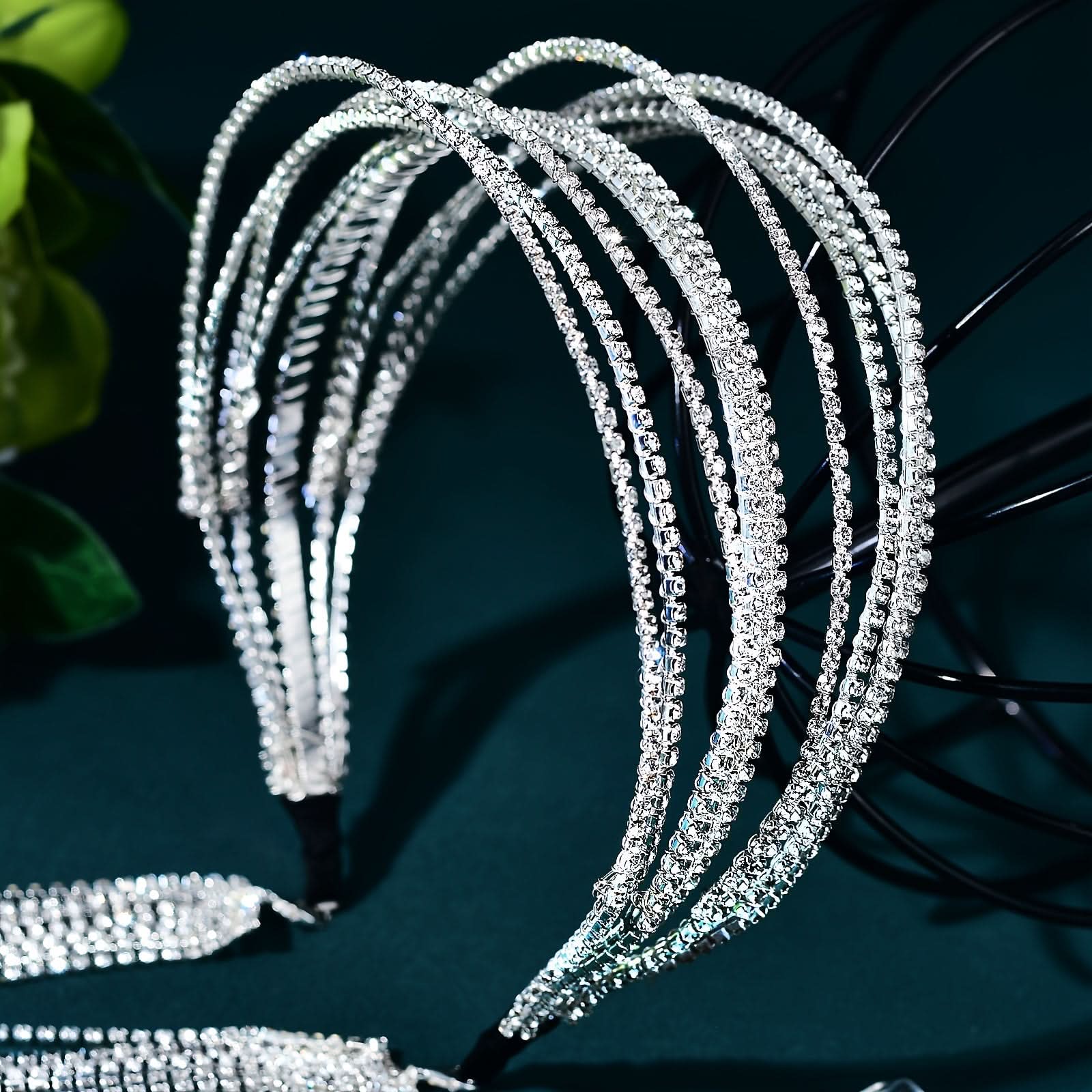 Rhinestone Tassel Hairband for Women, Minimalist
