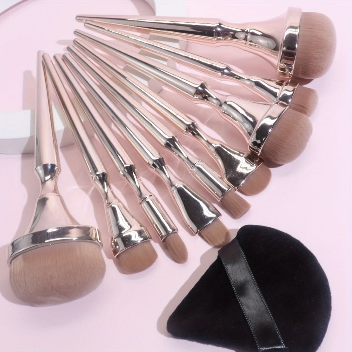 Professional Makeup Brush Set with Sponge - Complete Foundation Kit