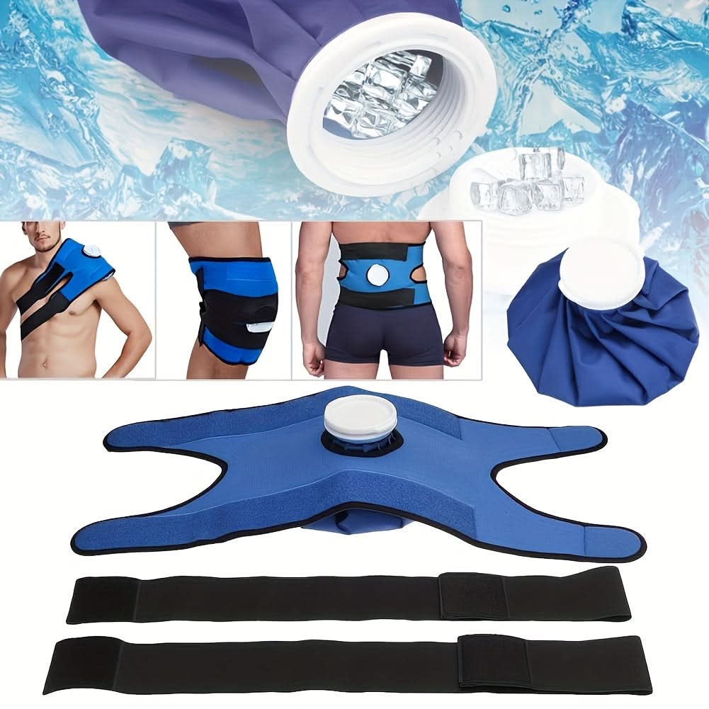 Reusable Ice Pack for Knee, Ankle & Neck – Hot/Cold Therapy Pack with Elastic Support