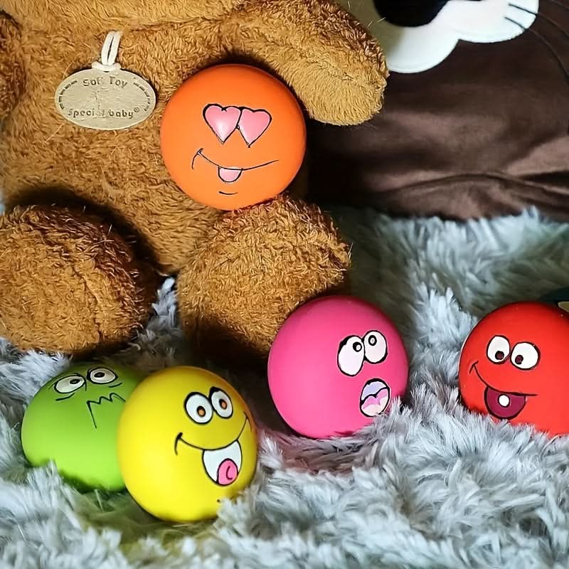 6-Pack Interactive Squeaky Dog Ball Toys