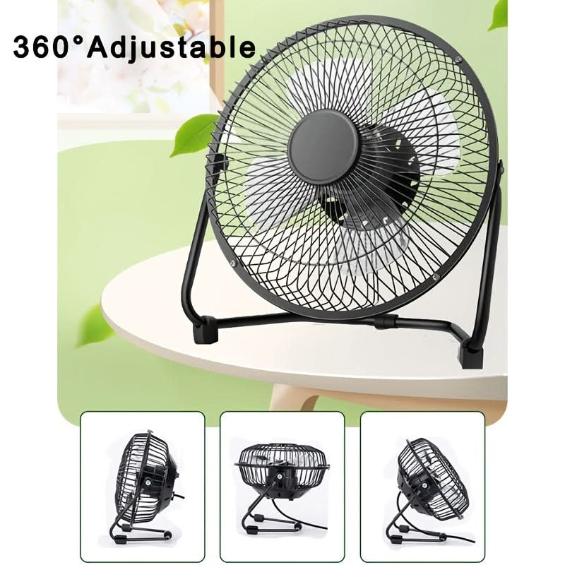 Portable USB Desktop Fan – 360° Adjustable Angle