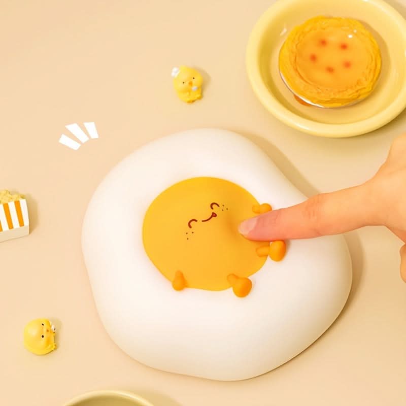 Cute Cartoon Egg Night Light – Dimmable LED Lamp with Timer & USB Charging