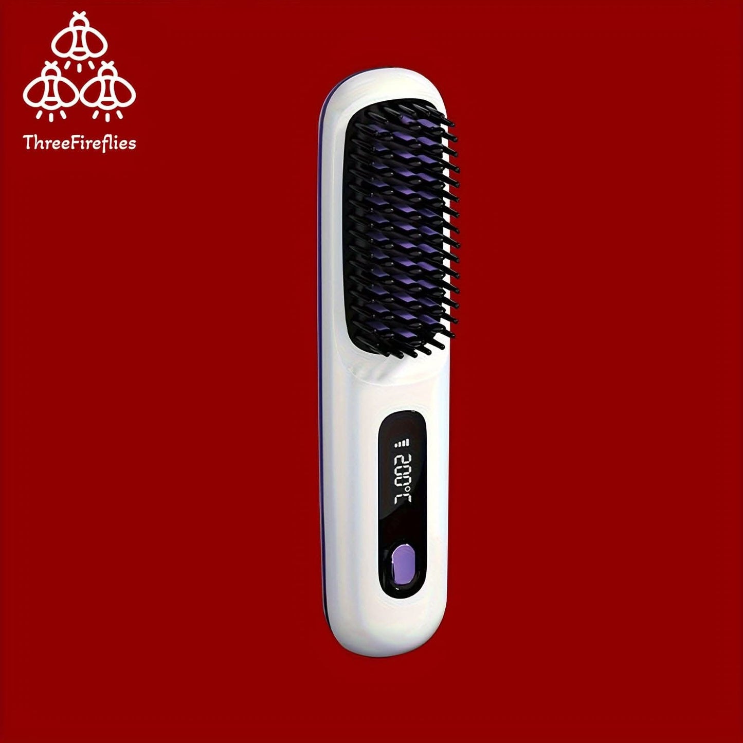 Cordless Hair Straightener Brush -Hot Comb with 3 Temp Settings