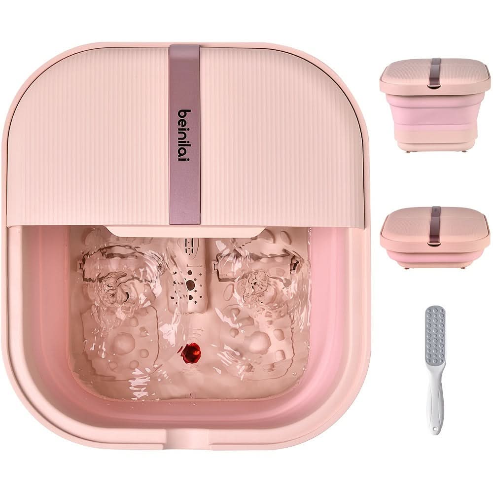 Collapsible Foot Spa Massager with Heater & Bubbles