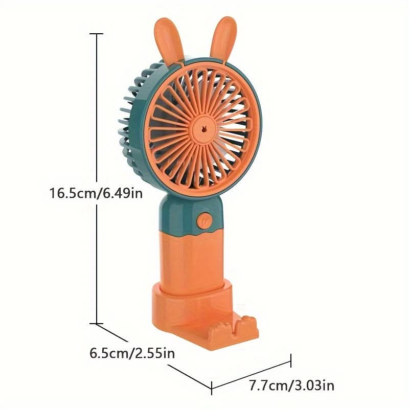 Cute Portable Handheld Mini Fan – Battery-Operated