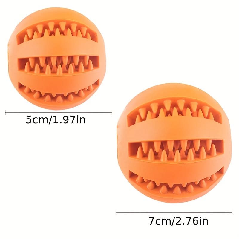 Interactive Rubber Dog Ball Toy – Chew, Dispense, and Clean Teeth