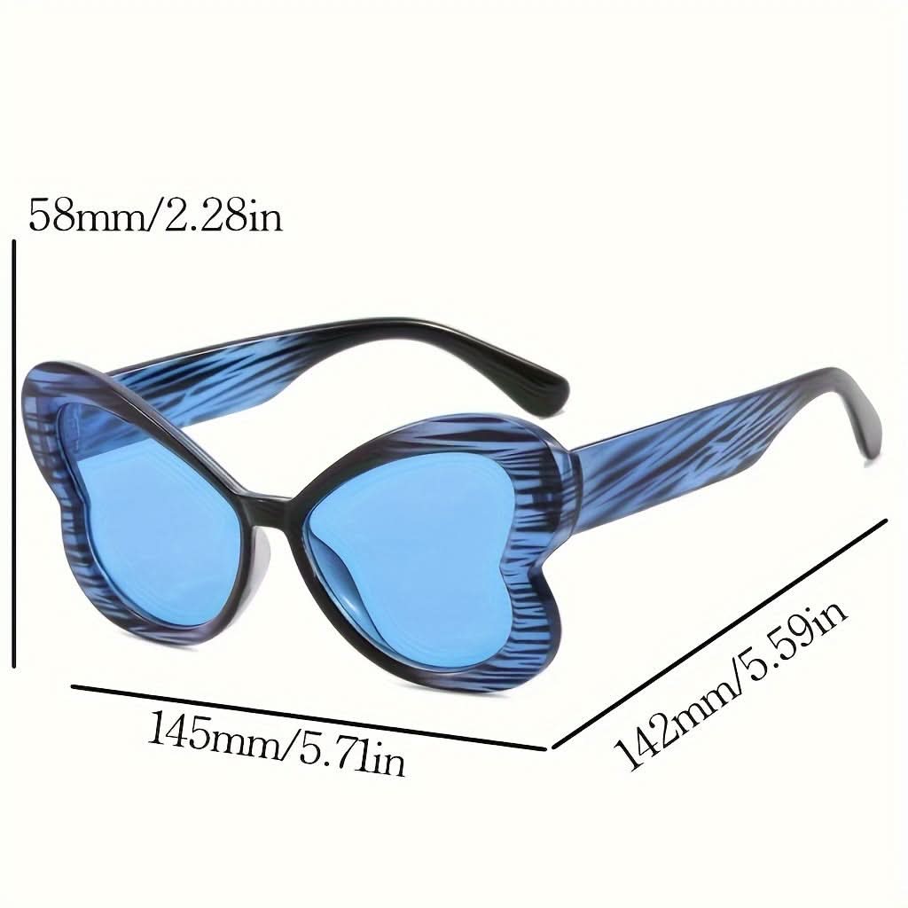 4pcs Butterfly Frame Gradient Sunglasses for Men & Women - Square, Colorful, Fashionable