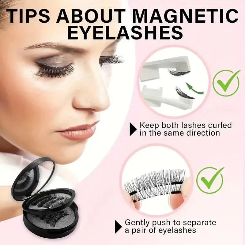 8-Pairs Magnetic 3D Cat Eye False Eyelashes
