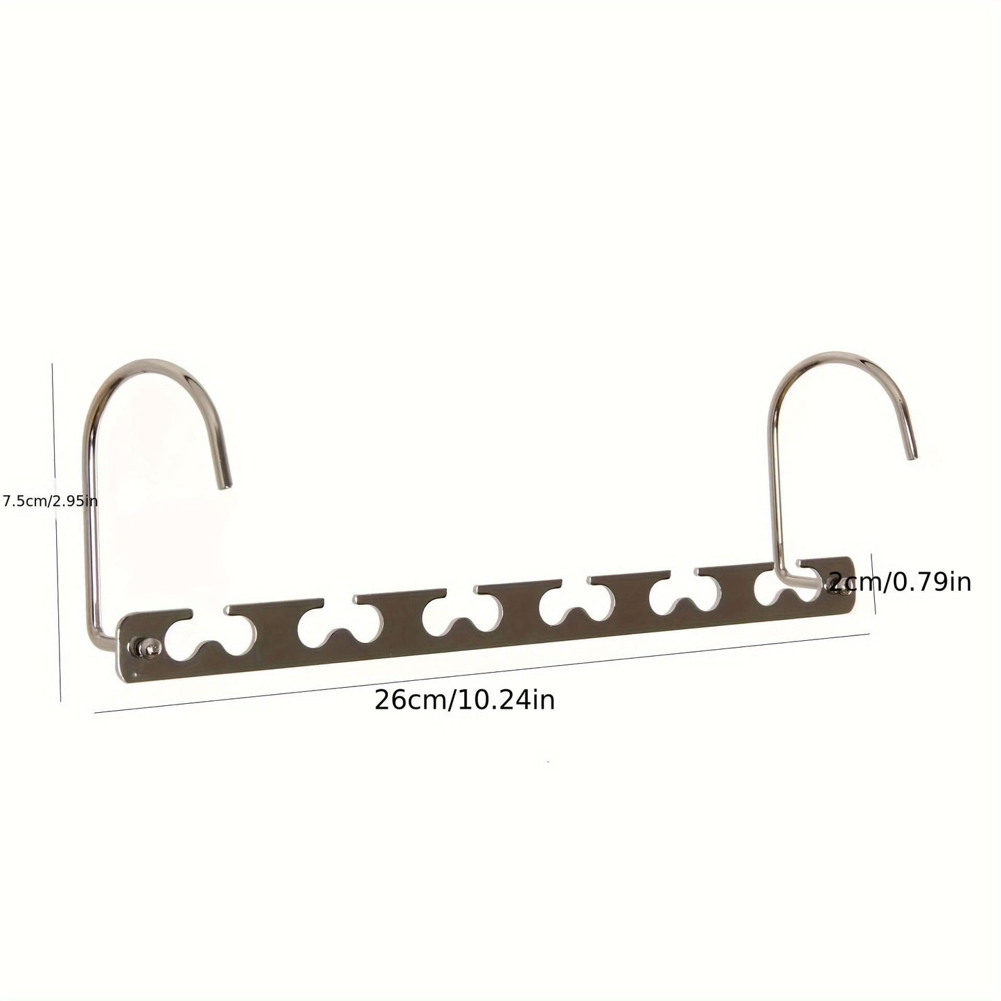 Multi-Purpose Metal Hangers with Hook – 6-Hole Clothes Organizer