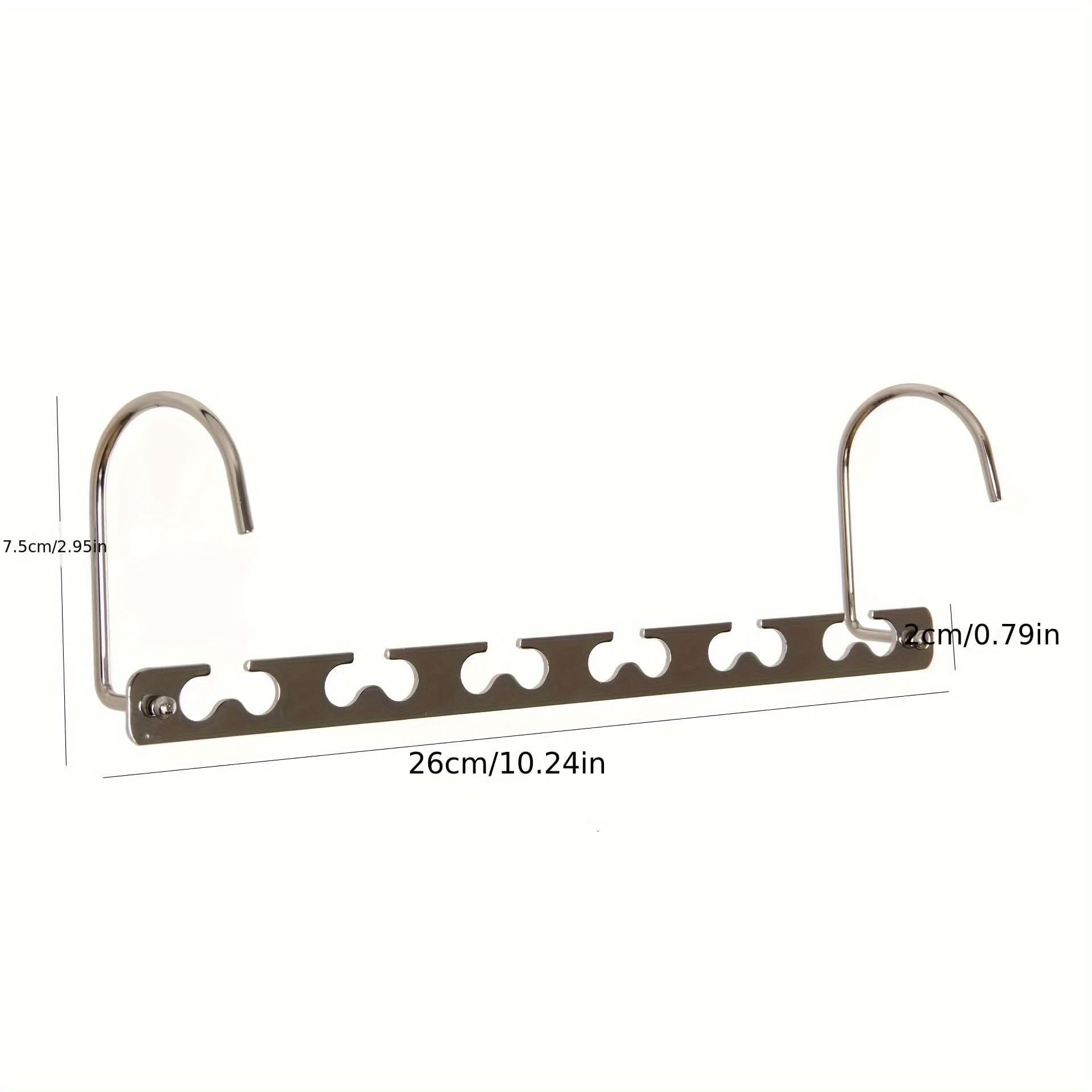 Multi-Purpose Metal Hangers with Hook – 6-Hole Clothes Organizer
