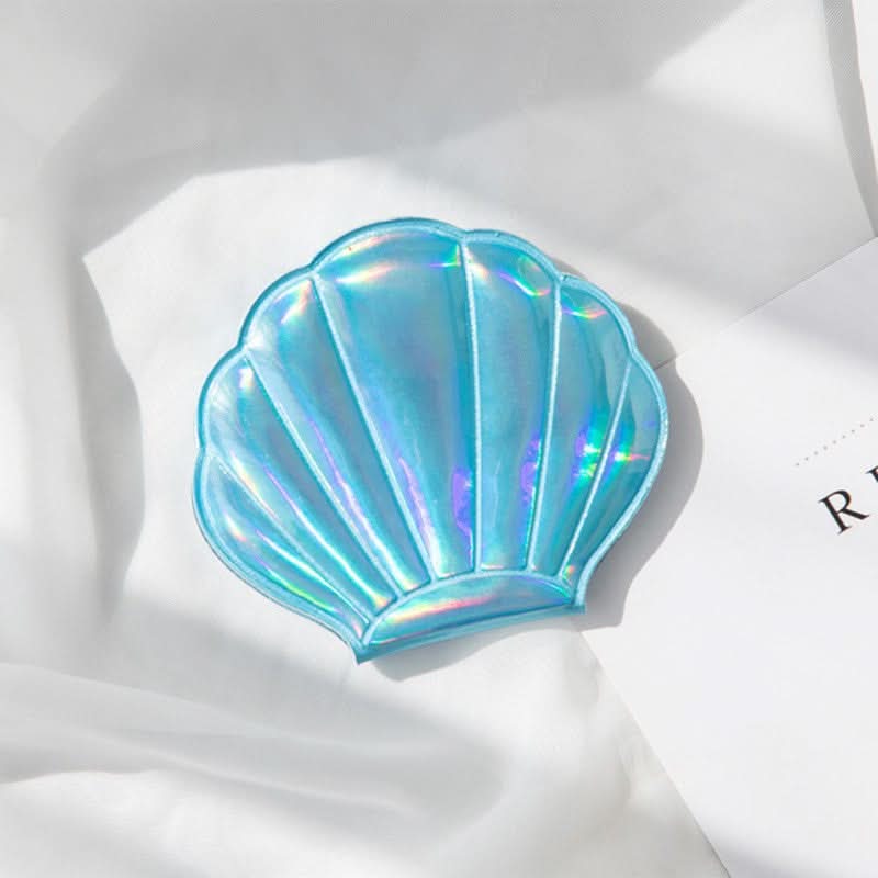Dreamlike Laser Colorful Heart-Shaped Pocket Mirror – Double-Sided Makeup Mirror