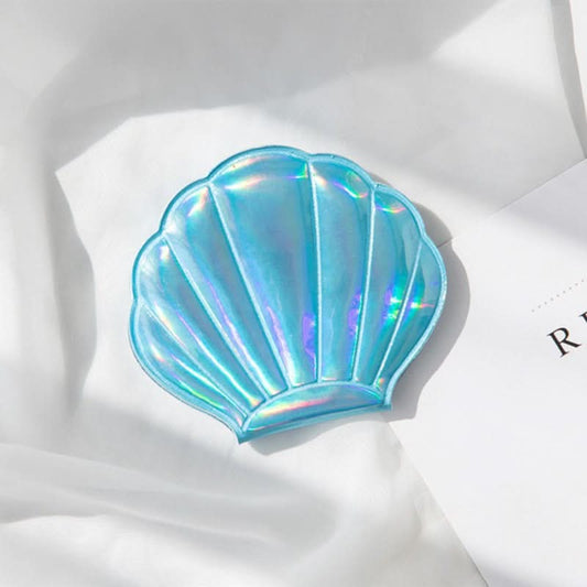 Dreamlike Laser Colorful Heart-Shaped Pocket Mirror – Double-Sided Makeup Mirror