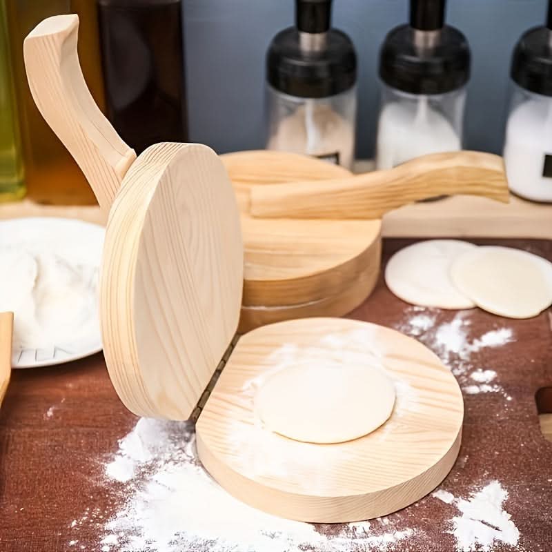 Eco-Friendly Wooden Dumpling Press - Handmade Tool