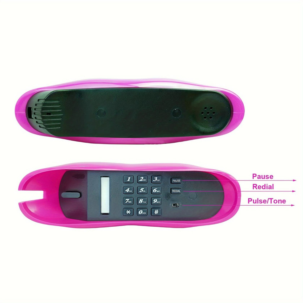 Vintage Lip-Shaped Retro Landline Phone – Stylish Cartoon Design