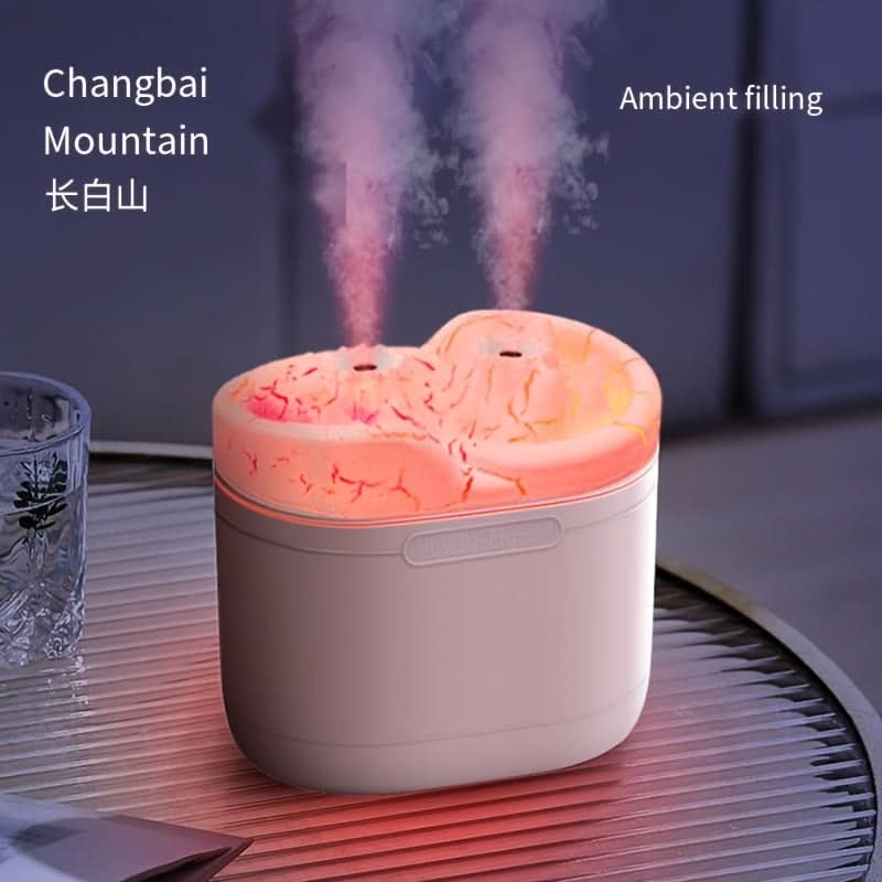 Volcano USB Humidifier & Aromatherapy Diffuser – LED Nightlight, Double Spray