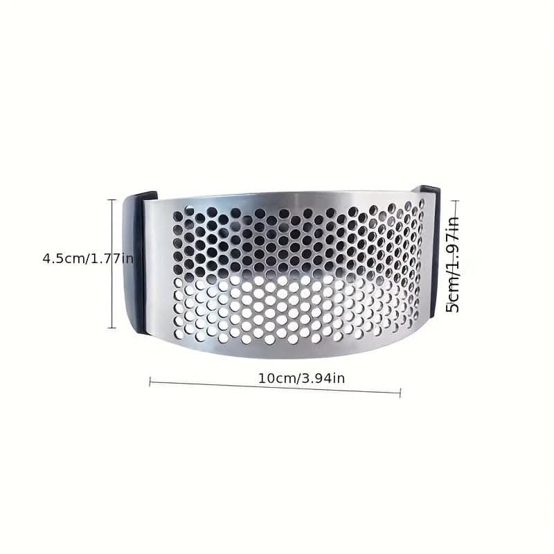 Stainless Steel Garlic Press - Rocker Metal Garlic Mincer and Crusher