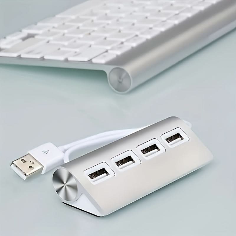 Aluminum USB 2.0 Hub with 4 Ports