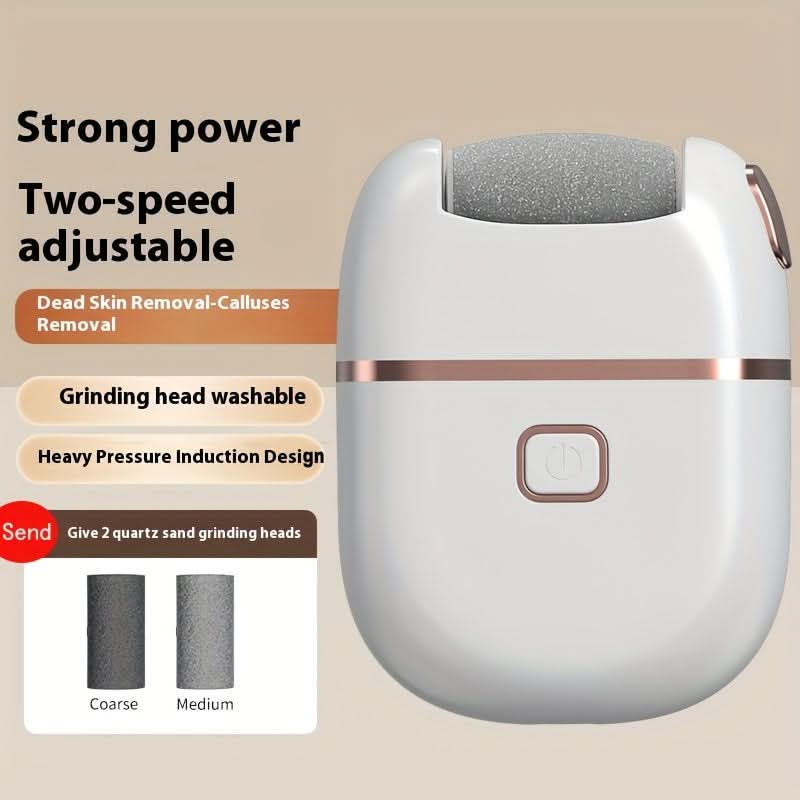 Rechargeable Electric Foot Grinder - 3 Replaceable Grinding Heads