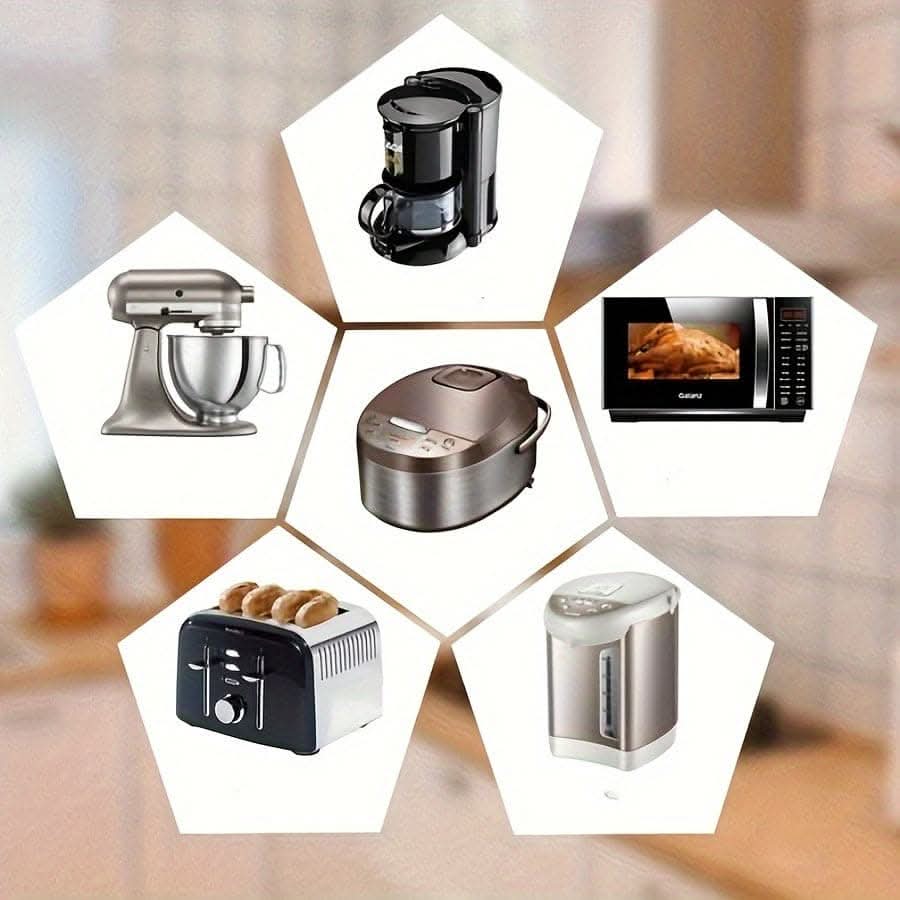 5-Pack Cord Organizers - Wall Mount Winder & Holder for Appliances