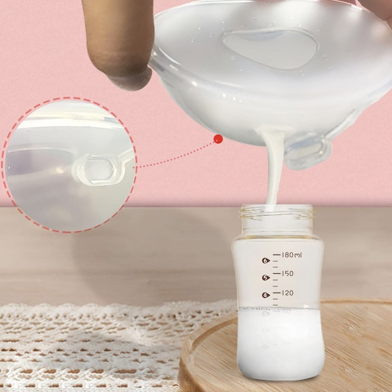 BPA-Free Silicone Breast Milk Collector Set - 2 Soft Nursing Cups