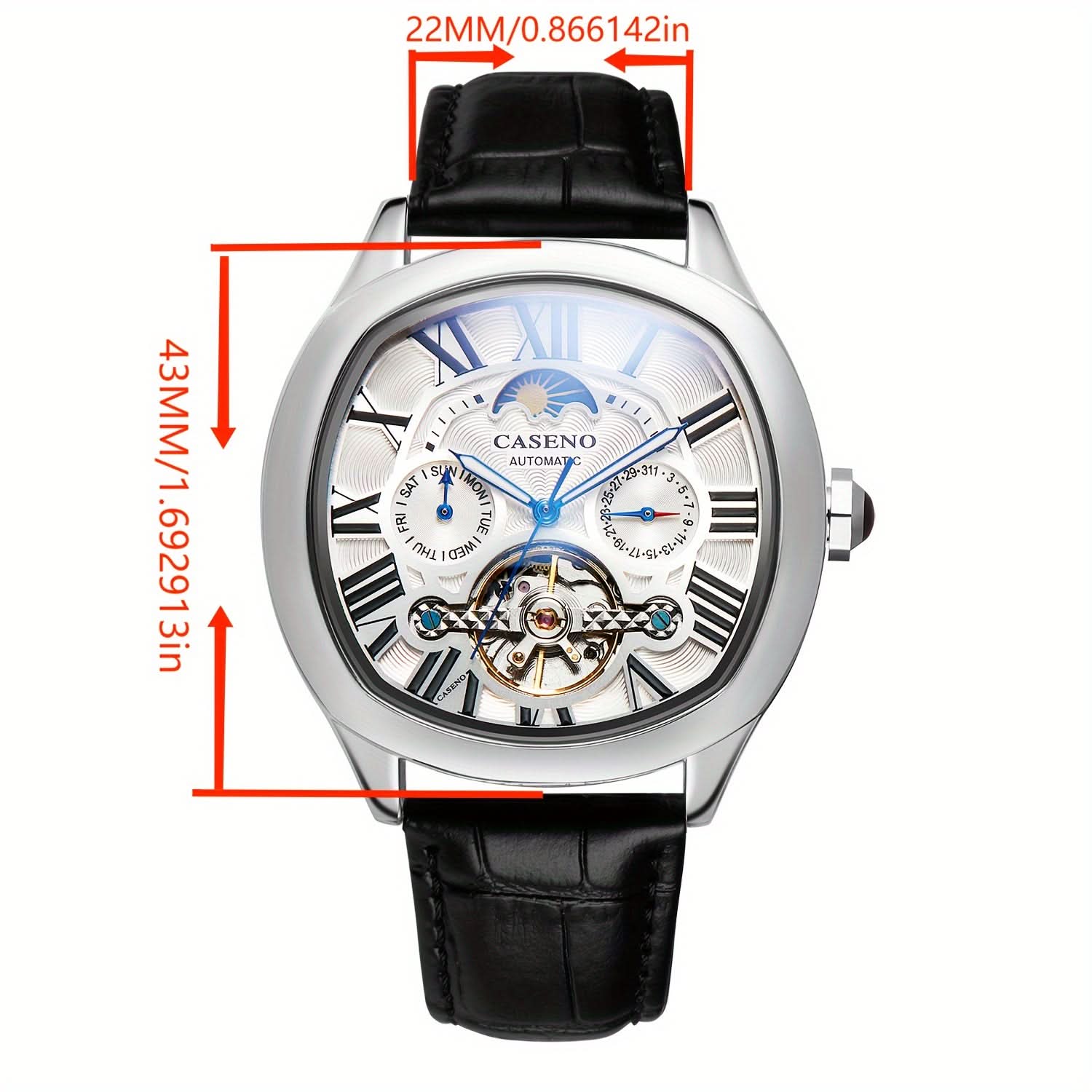 Moon Phase Tourbillon Watch - Automatic Mechanical Movement