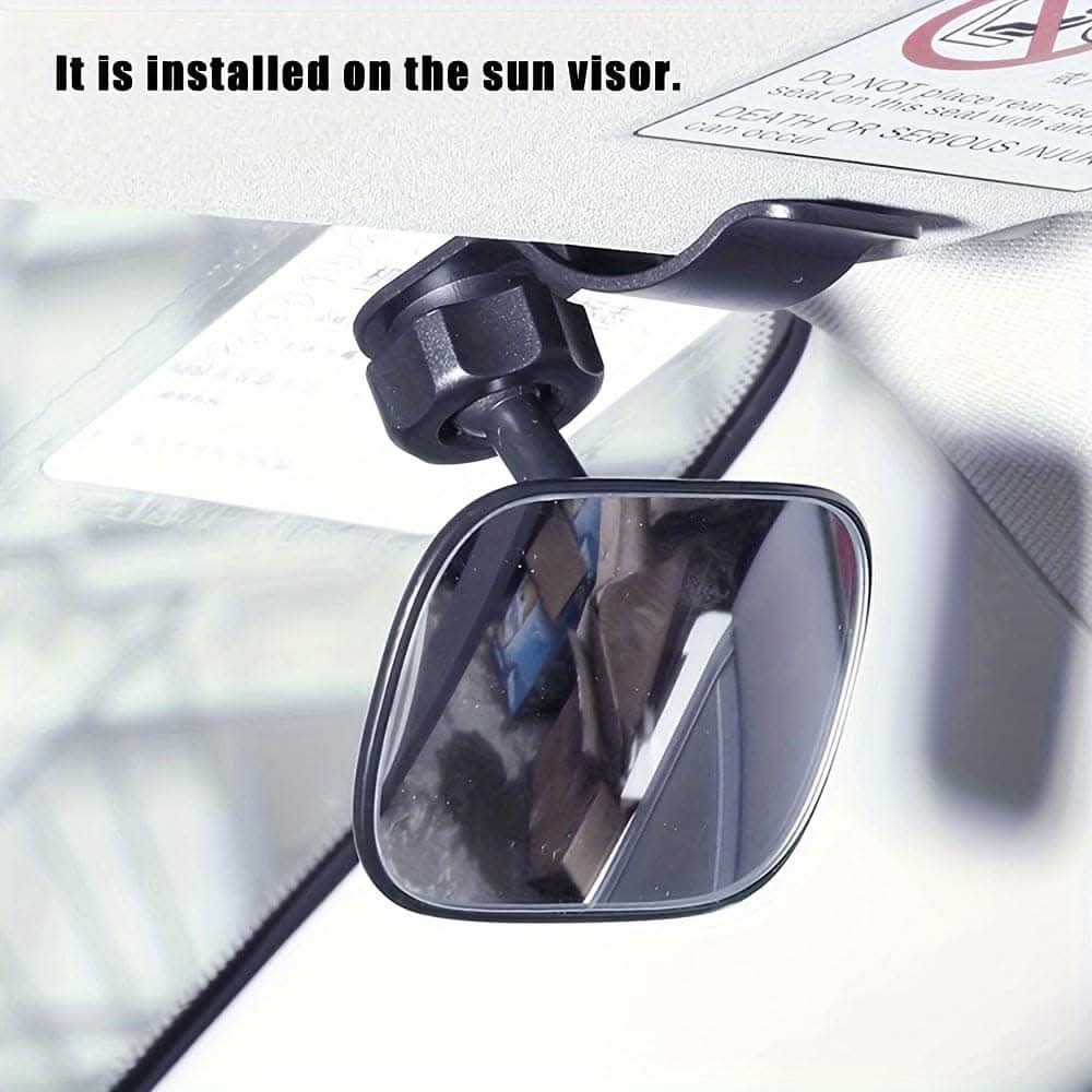 Wide Angle Convex Rearview Mirror, Adjustable Backseat Car Mirror