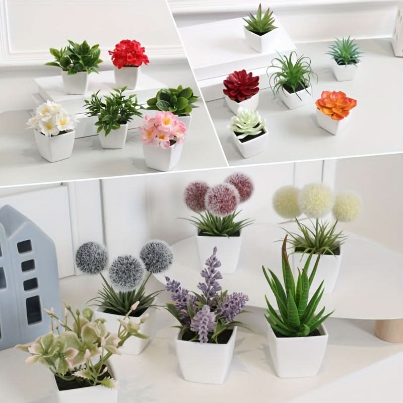 6pcs Vibrant Artificial Flower Set – Realistic Decor for Home & Office