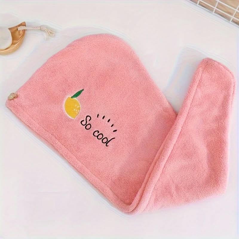 Soft & Absorbent Embroidered Hair Drying Cap