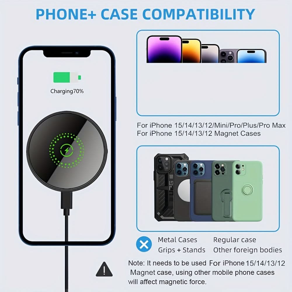 Universal Magnetic Wireless Phone Holder for Fast Charging