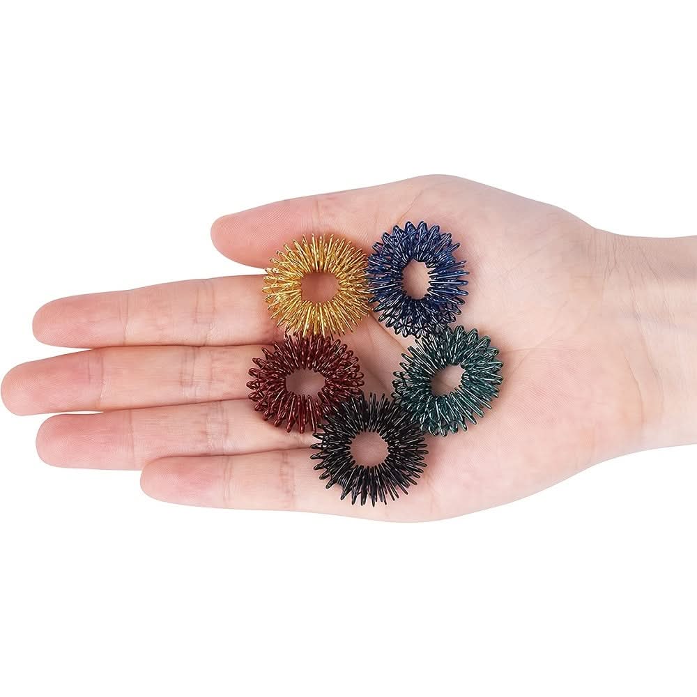 10 Pack Stress Relief Fidget Rings - Massager for ADHD, Autism & Stress Reduction!