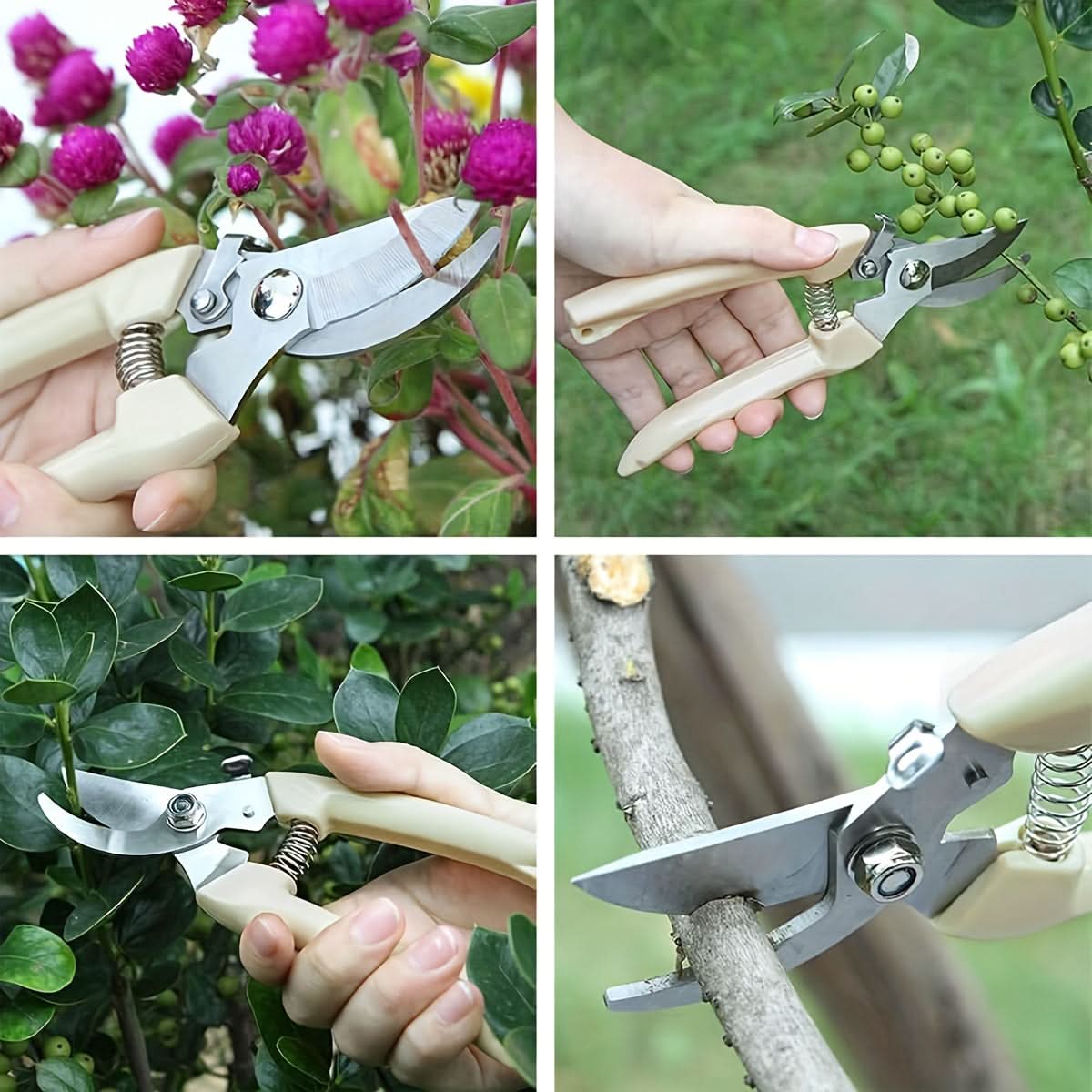 Sharp Garden Pruning Shears Set, Alloy Steel Blades