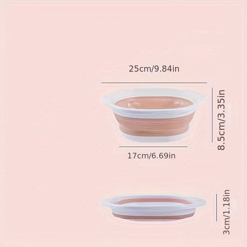 Portable Collapsible Wash Basin - Foldable Plastic Basin for Home, Dorm, and Outdoor Use