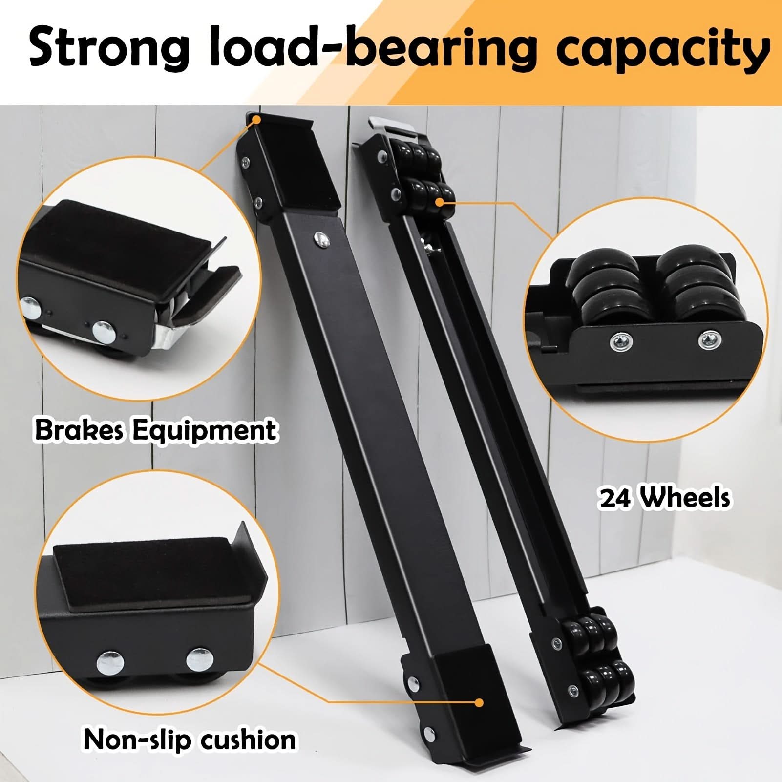 Adjustable Metal Appliance Dolly 2-Pack - Heavy-Duty Mobile Base