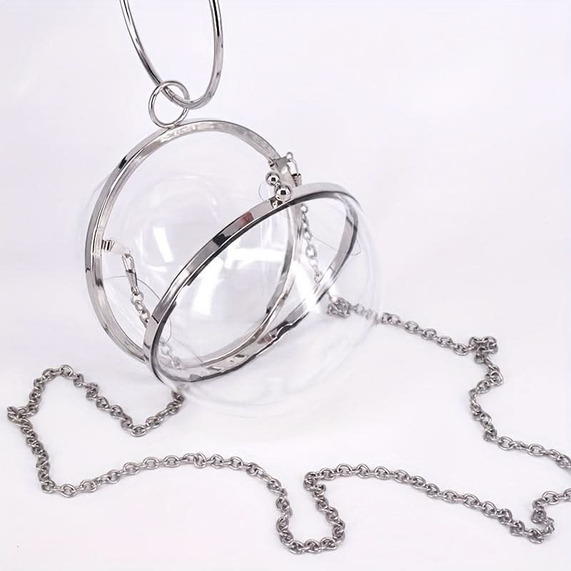 Transparent Acrylic Ball Clutch Crossbody Bag