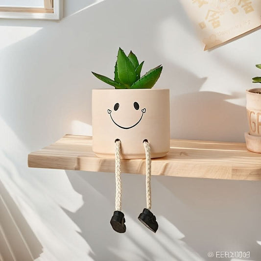 Adorable Ceramic Doll with Dangling Legs – Cute Shelf & Table Décor Gift