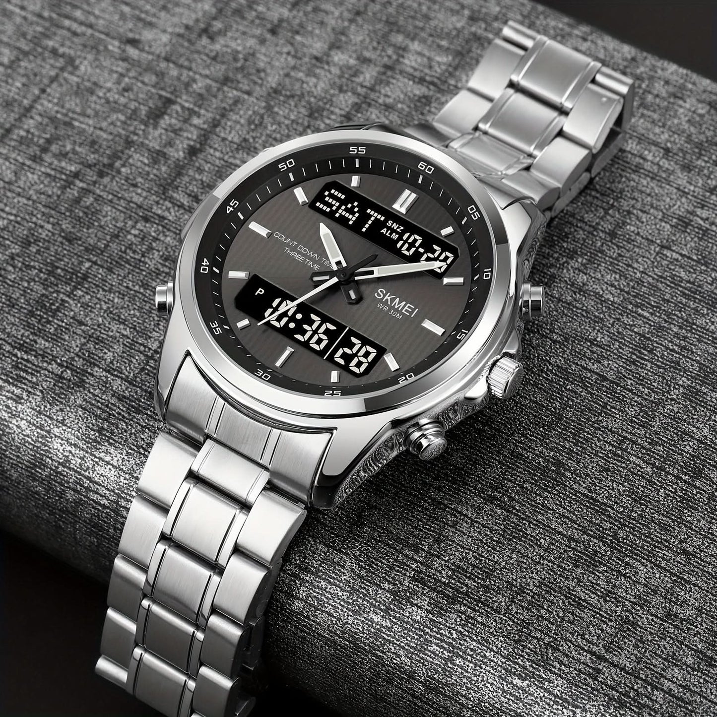 Men’s Multifunction Sports Watch – Digital & Analog, Chronograph, Luminous