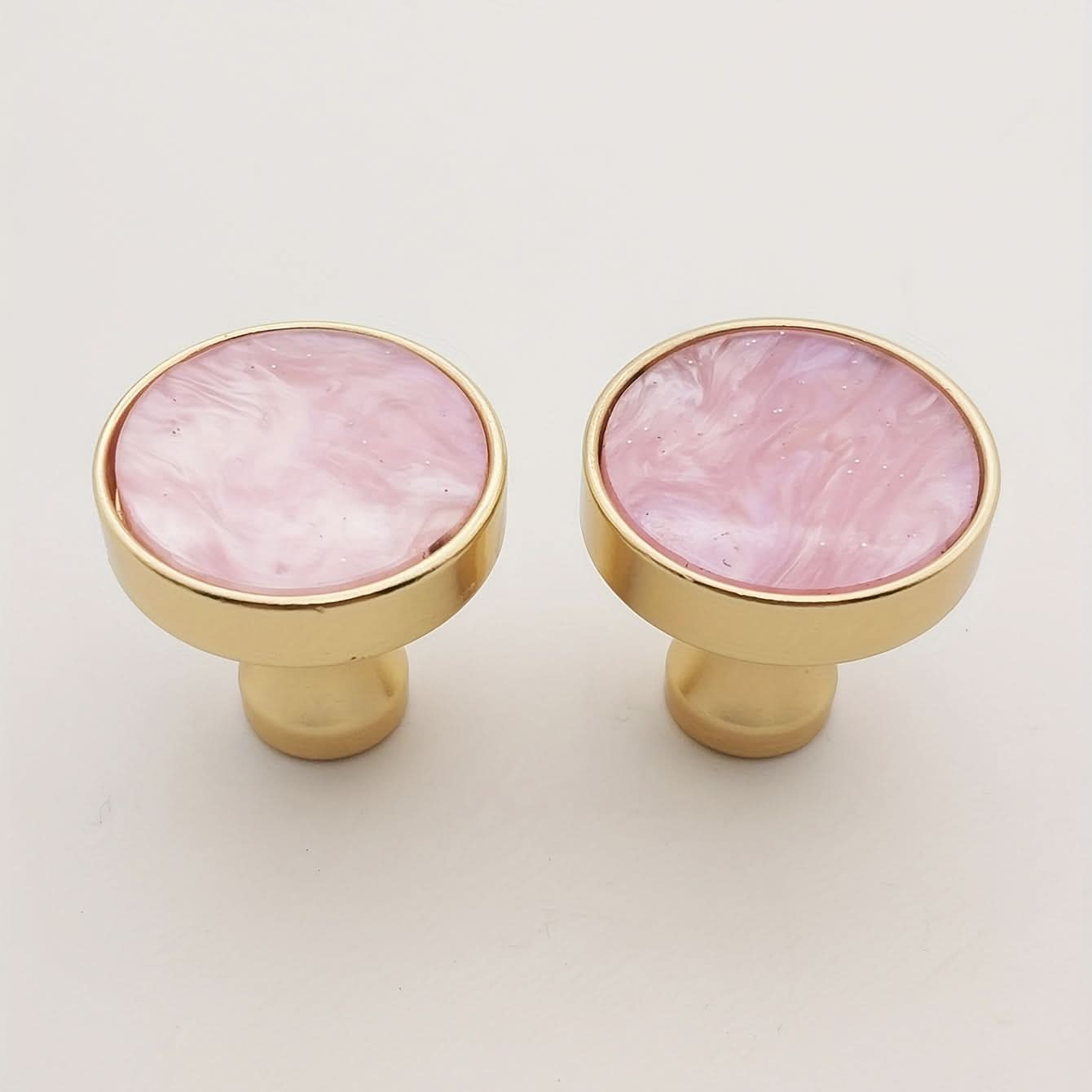10-Pack Pink Aluminum Drawer Handles – Matte Powder-Coated Ring Pulls