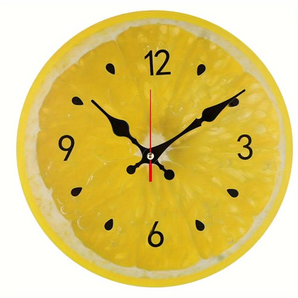 Creative Lemon Pattern Frameless Wall Clock