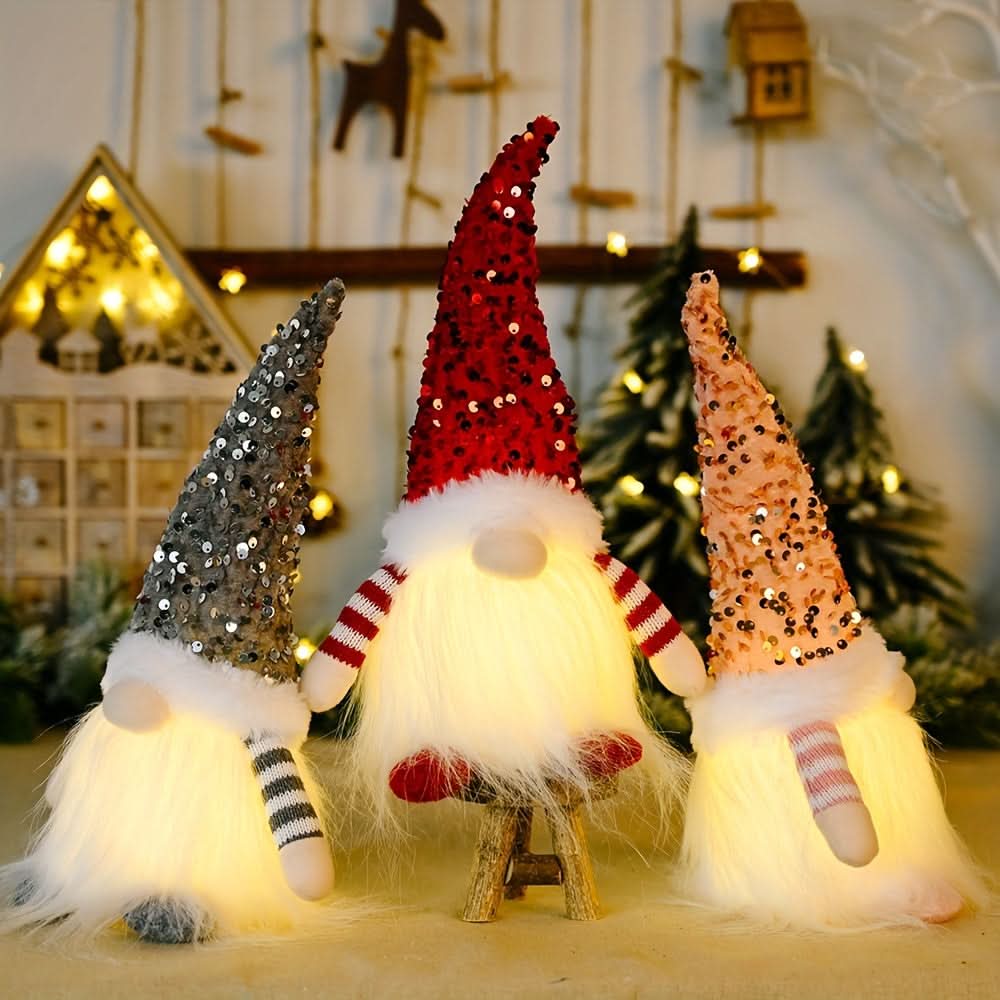 3-Piece Christmas Gnome Decor Set - Cute & Cozy
