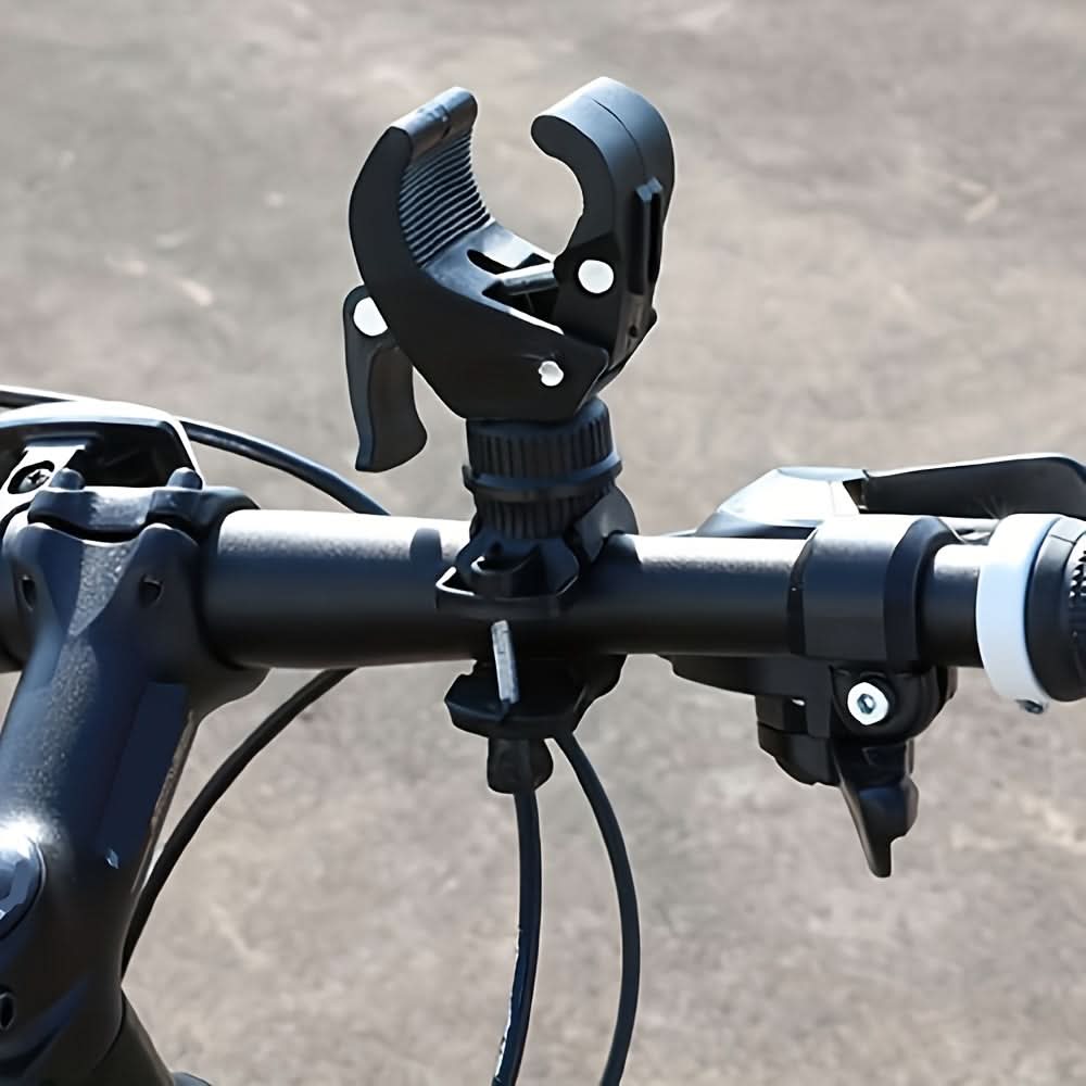 360° Rotating Bicycle Light Mount – Adjustable Waterproof Bike Frame Holder